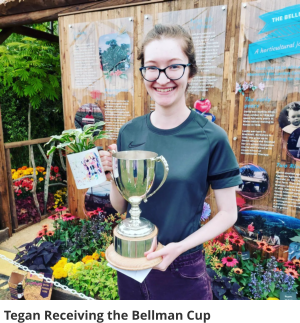 Tegan Receiving the Bellman Cup